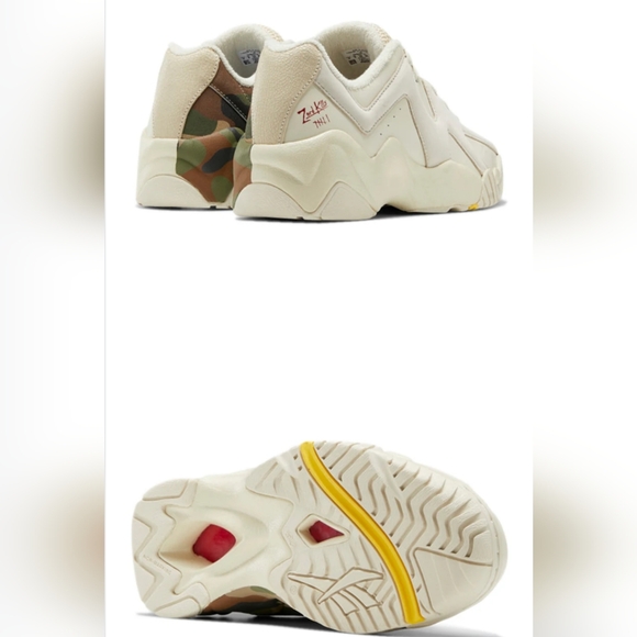 Reebok Power Rangers Kamikaze II Low "Alabaster/Pure Grey 10/Power Red" Men's - Picture 3 of 14